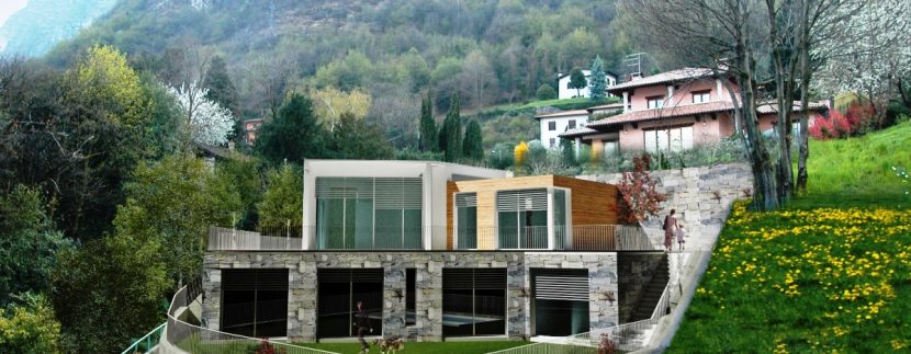 Ville di Lusso Menaggio moderna con piscina e vista lago - giardino